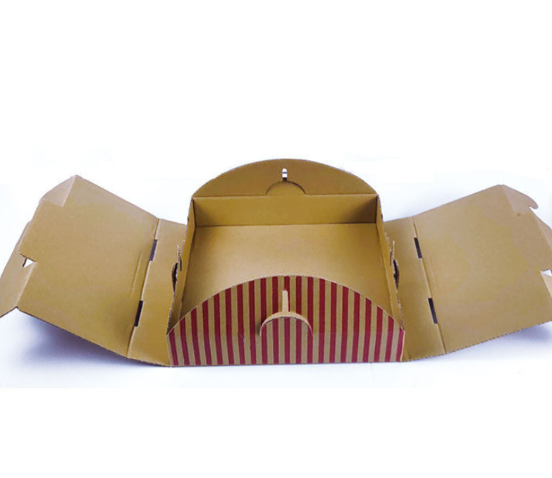 Foldable Kraft Corrugated Takeout Carrier Box - Image 3